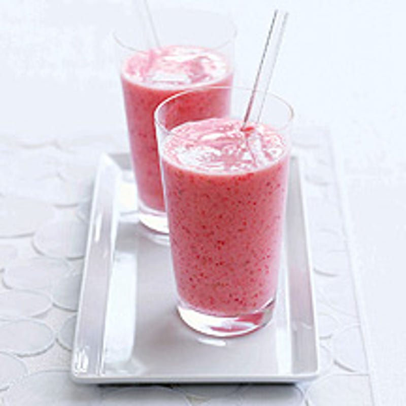 Foto van Papaya, aardbei en vanillesmoothie door WW