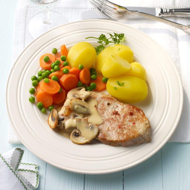 Foto van Varkenslapje met champignonroomsaus door WW