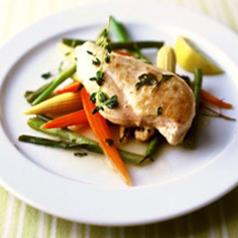 Photo de Citron-thym poulet aux légumes printaniers prise par WW