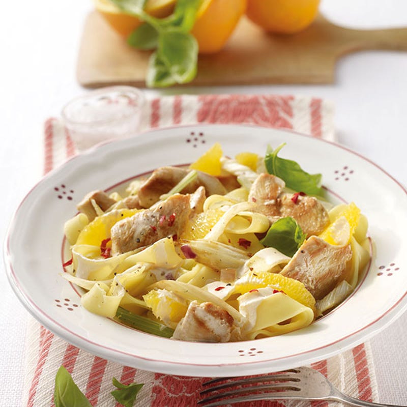 Photo de Pâtes, sauce fruitée au poulet et au fenouil prise par WW