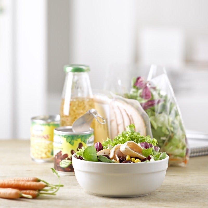 Photo de Salade repas du supermarché "sur le pouce" prise par WW