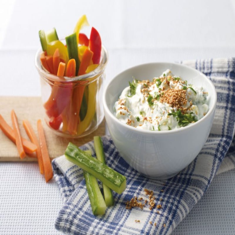 Foto van Crème épicée au fromage blanc et graines de sésame rôties door WW