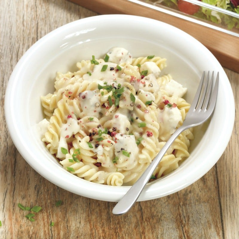 Photo de Fusilli à la sauce au gorgonzola et au poivre rose prise par WW