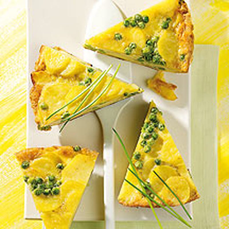 Foto van Aardappeltortilla met bieslookdip door WW