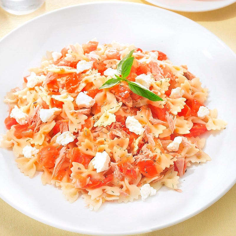 Foto van Farfalle met tonijn en tomaat door WW