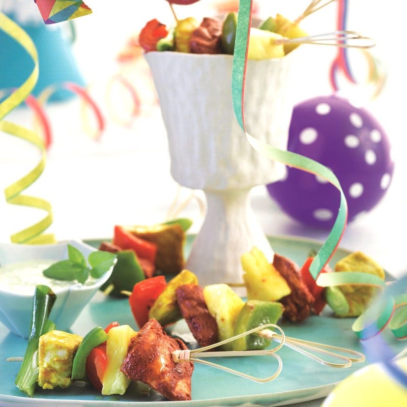 Photo de Brochettes colorées de poulet à la sauce mentholée prise par WW