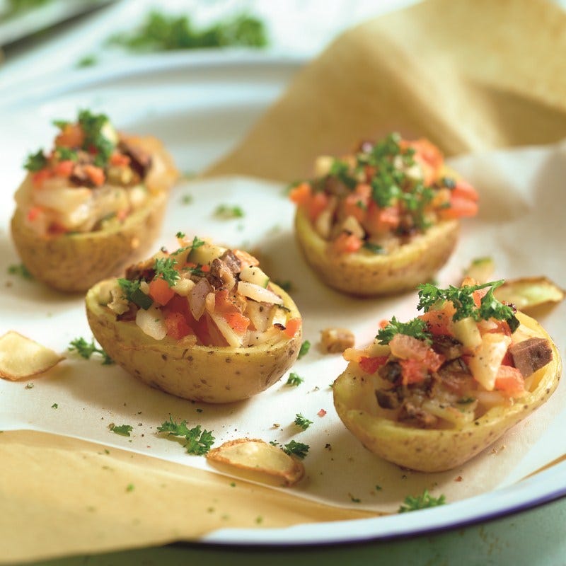 Foto van Gevulde aardappelen met zuiderse groente door WW