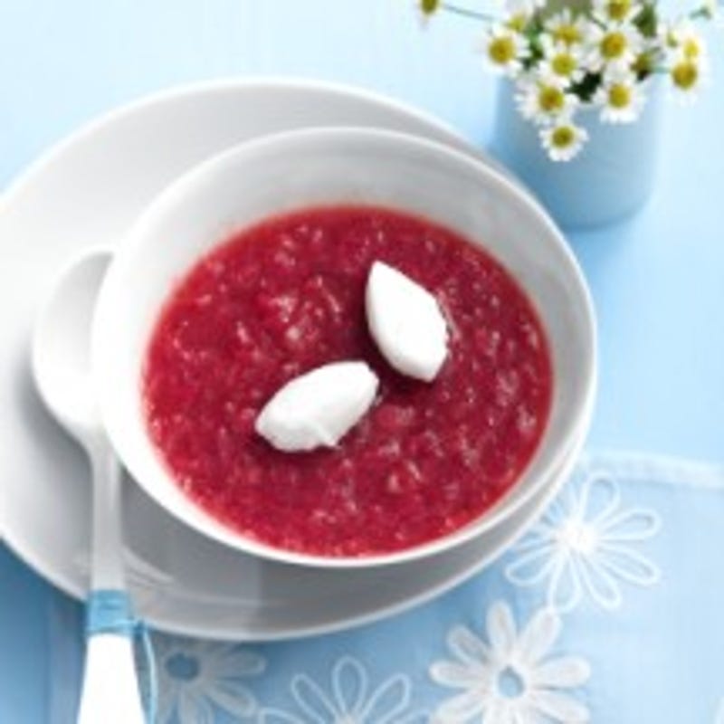 Photo de Mousse de rhubarbe aux meringues prise par WW