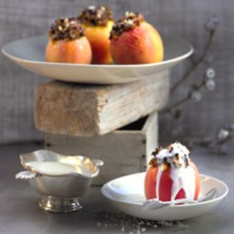 Foto van Appel uit de oven met gedroogd fruit door WW