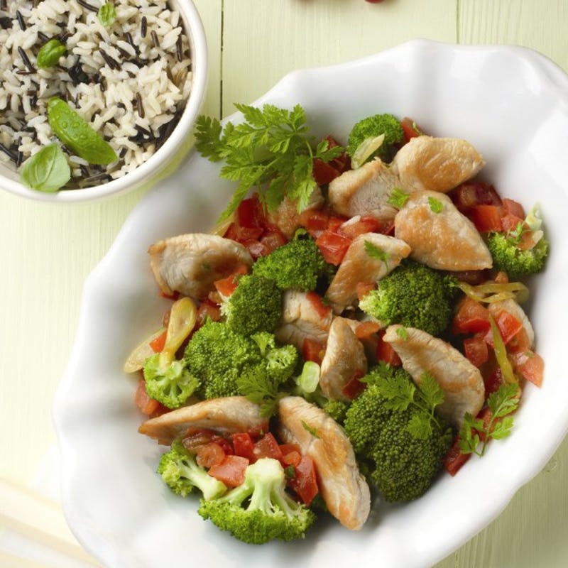 Photo de Émincé de dinde, riz et légumes prise par WW