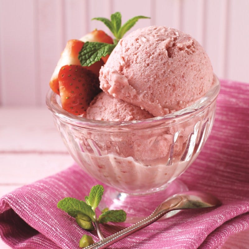 Photo de Glace aux fraises et à la vanille prise par WW