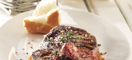 Steak van de barbecue