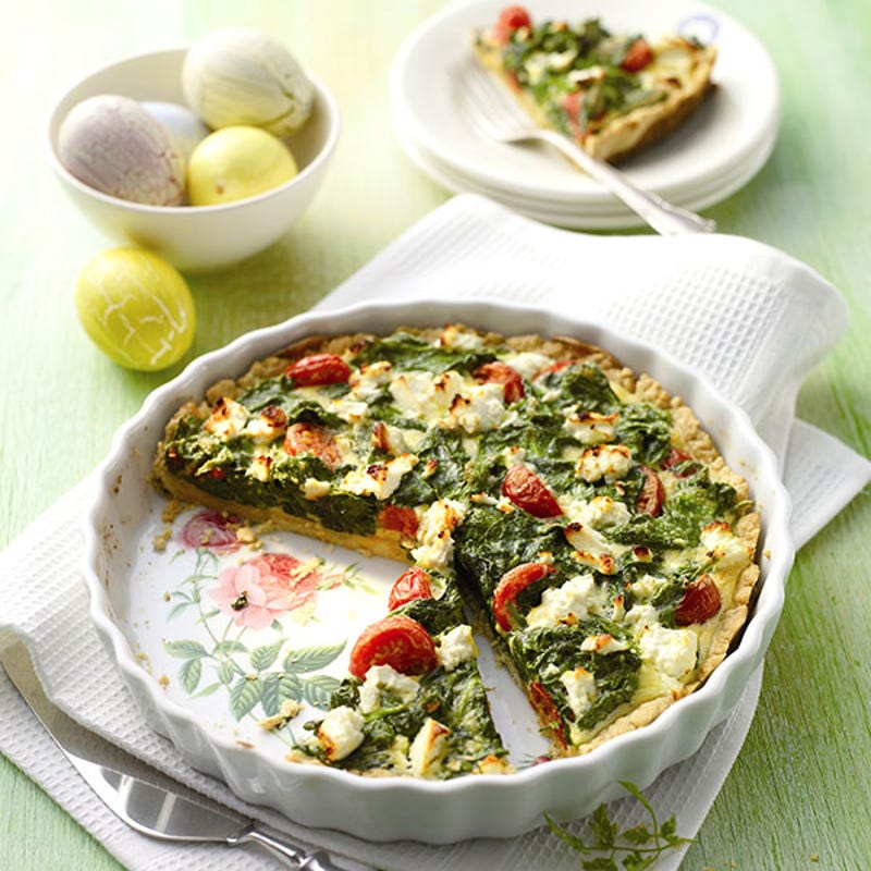 Photo de Quiche aux épinards et aux tomates cerise prise par WW