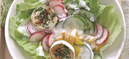 Salade de printemps au fromage de chèvre