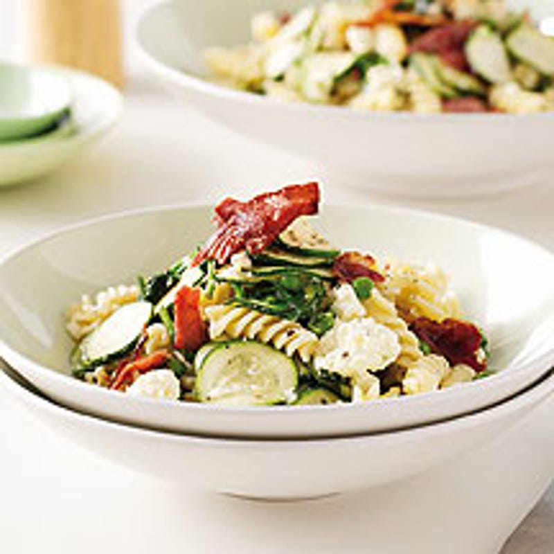 Foto van Mediterrane pasta met Parmaham door WW