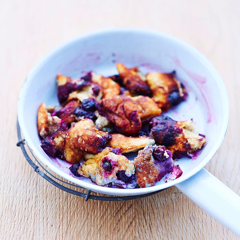 Foto van Banaanpannenkoeken met blauwe bessen door WW