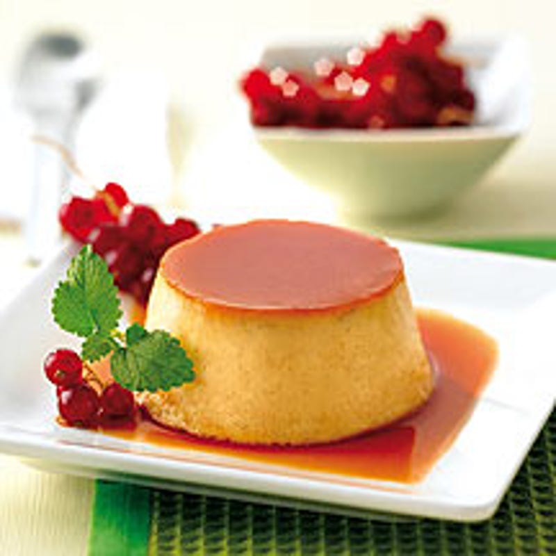 Photo de Crème caramel aux groseilles rouges prise par WW