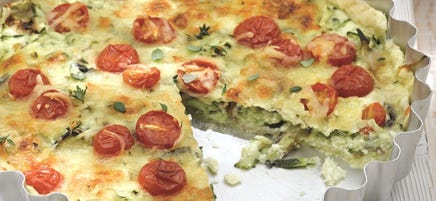 Quiche aux courgettes et aubergines
