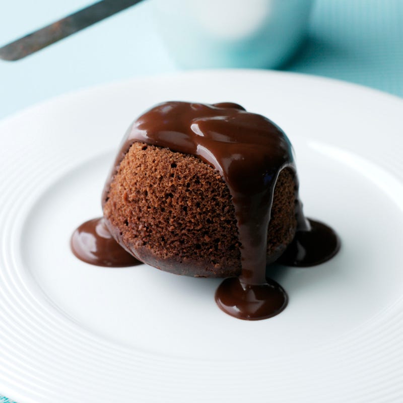 Foto van Chocoladecakejes met chocoladesaus door WW