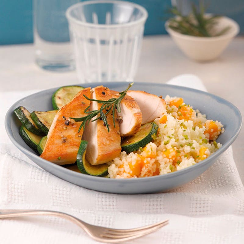 Photo de Poulet au romarin, couscous à la mangue prise par WW