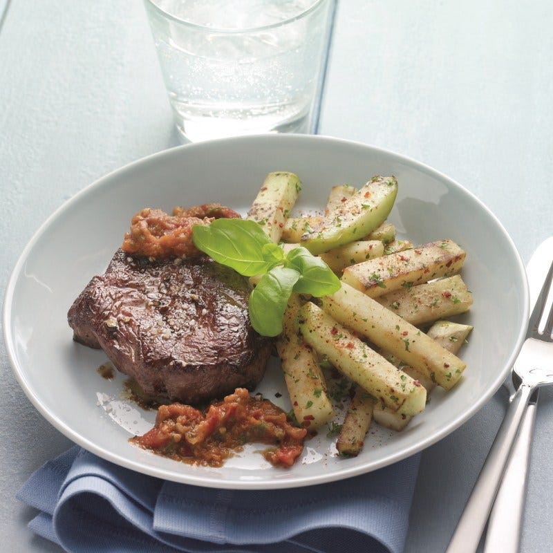 Photo de Steak et frites de chou-rave prise par WW