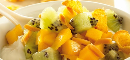 Fromage blanc à la mangue et au kiwi