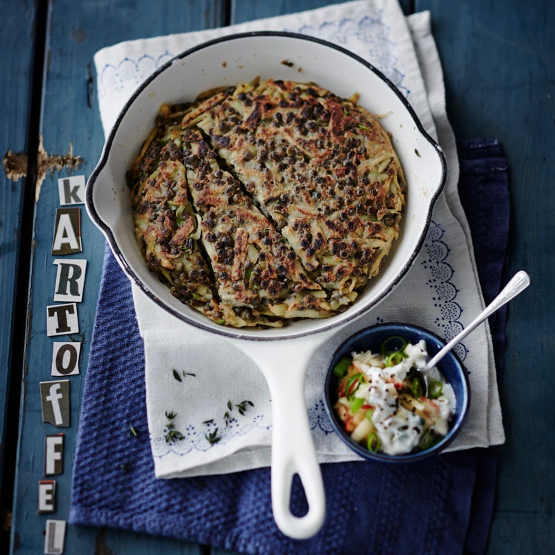 Foto Kartoffel-Linsen-Rösti mit Apfelcreme von WW