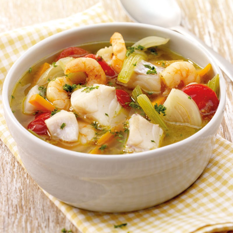 Foto Fischsuppe mit Garnelen von WW