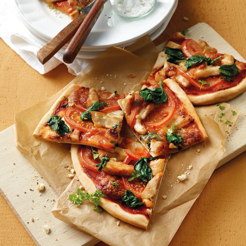 Foto Hähnchen-Spinat-Pizza von WW