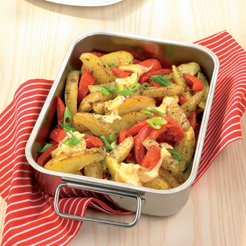 Foto Überbackene Kartoffel- und Paprikaspalten von WW