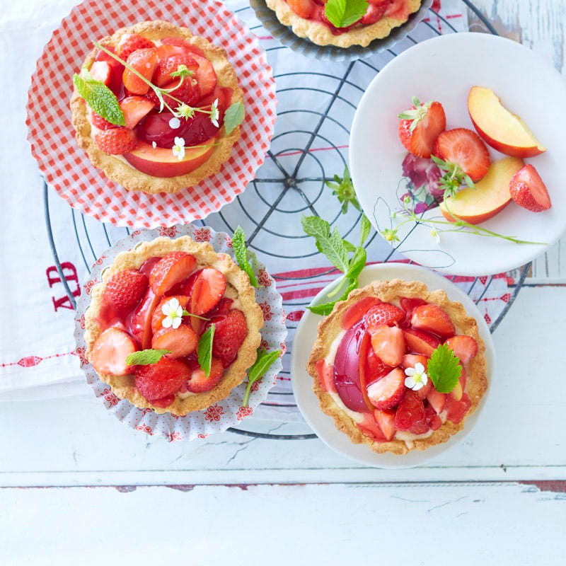 Erdbeer-Nektarinen-Tartelettes