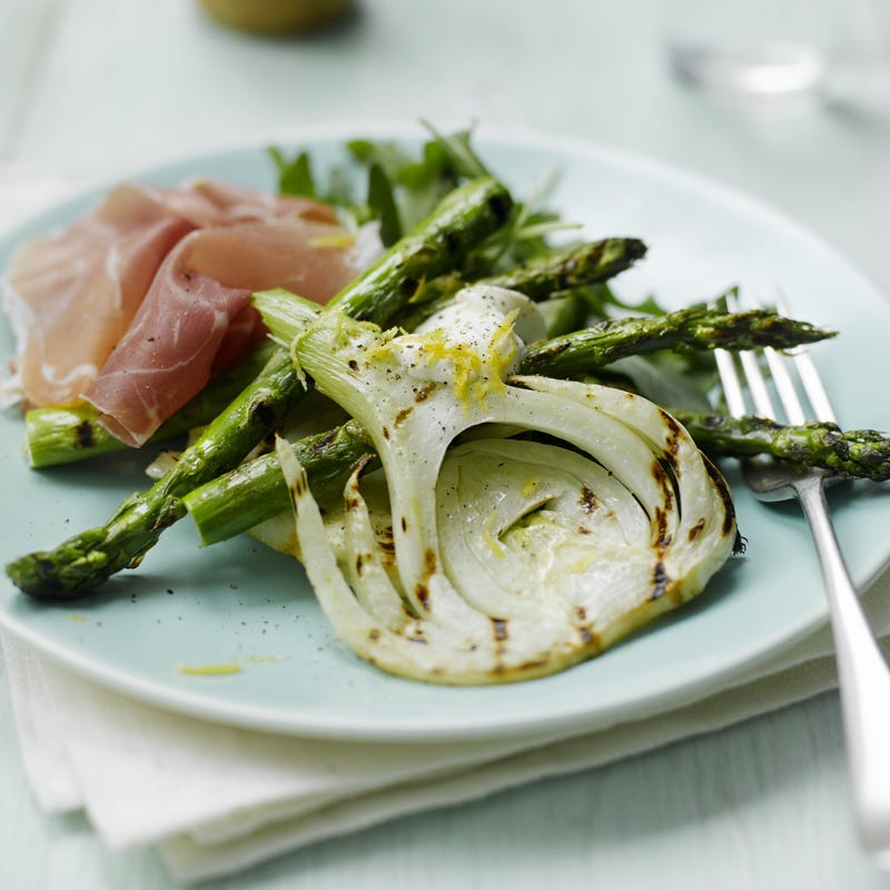 Foto Fenchel-Spargel-Salat mit Parmaschinken von WW