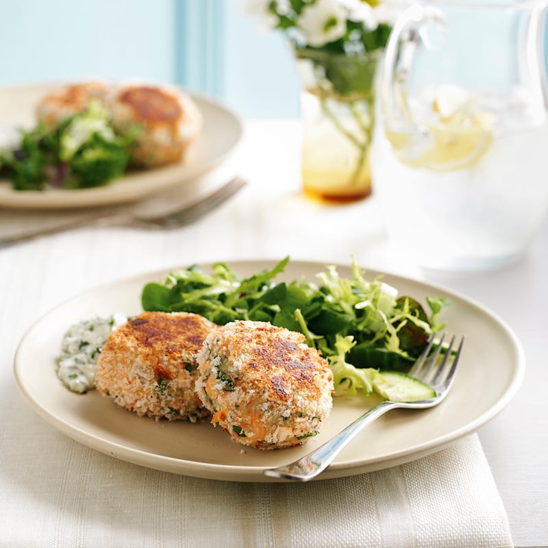 Foto Lachsfrikadellen mit Brunnenkresse-Sauce von WW