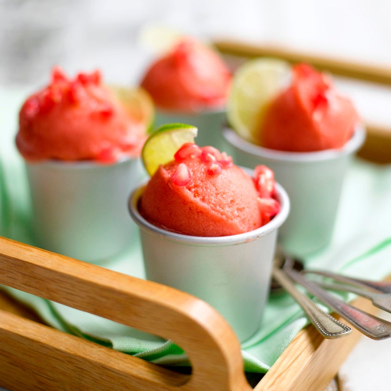 Erdbeer-Limetten-Sorbet