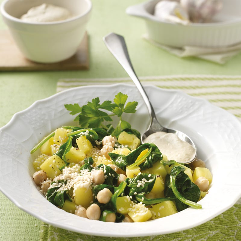 Foto Kartoffelpfanne mit Auberginencreme von WW