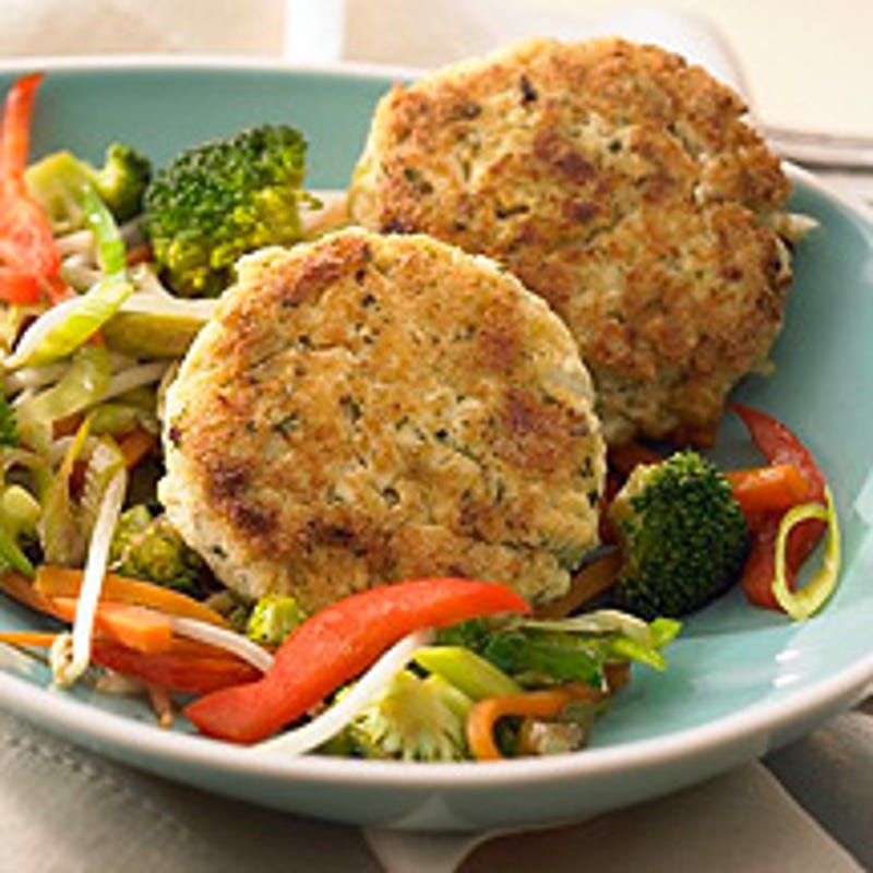 Foto Tofufrikadellen mit Wokgemüse von WW