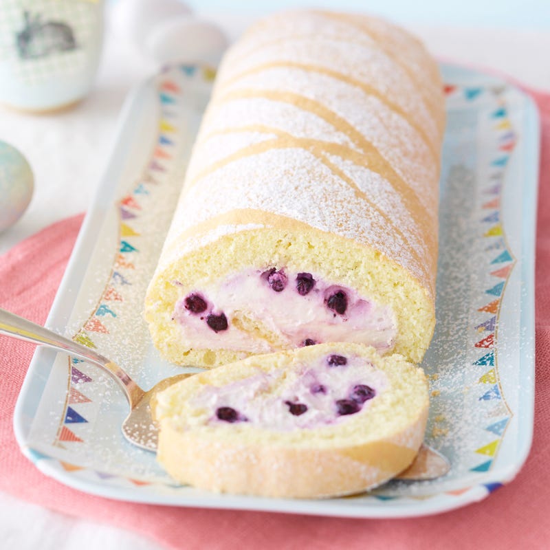 Foto Heidelbeerbiskuitrolle mit Eierlikör von WW