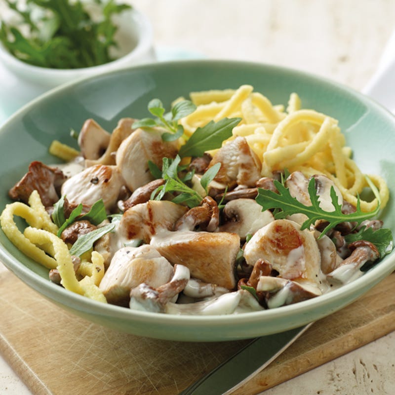 Foto Hähnchenragout mit gemischten Pilzen von WW