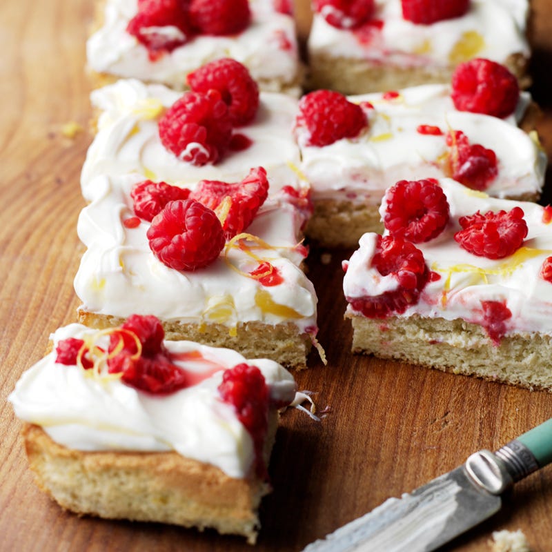 Foto Zitronenkuchen mit Frischkäse und Himbeeren von WW