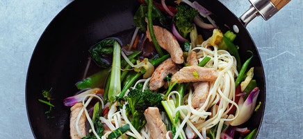 Pork & plum stir-fry