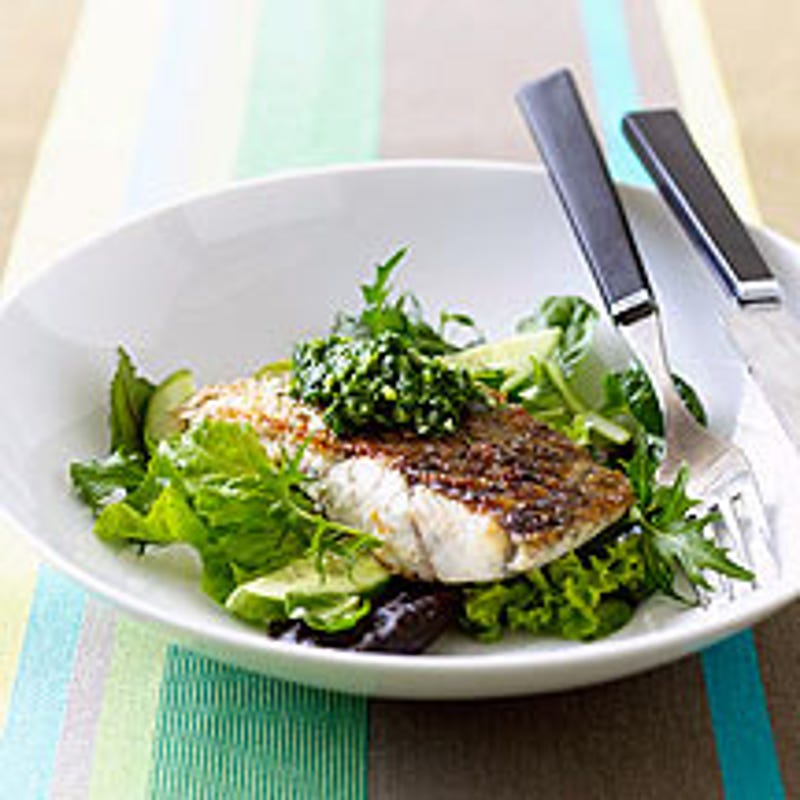 Photo of Cod with macadamia nut pesto by WW