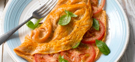 Tomaten-Basilikum-Omelette
