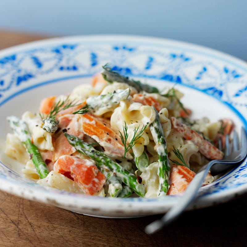 Foto Pasta mit Lachs und frischem Spargel von WW