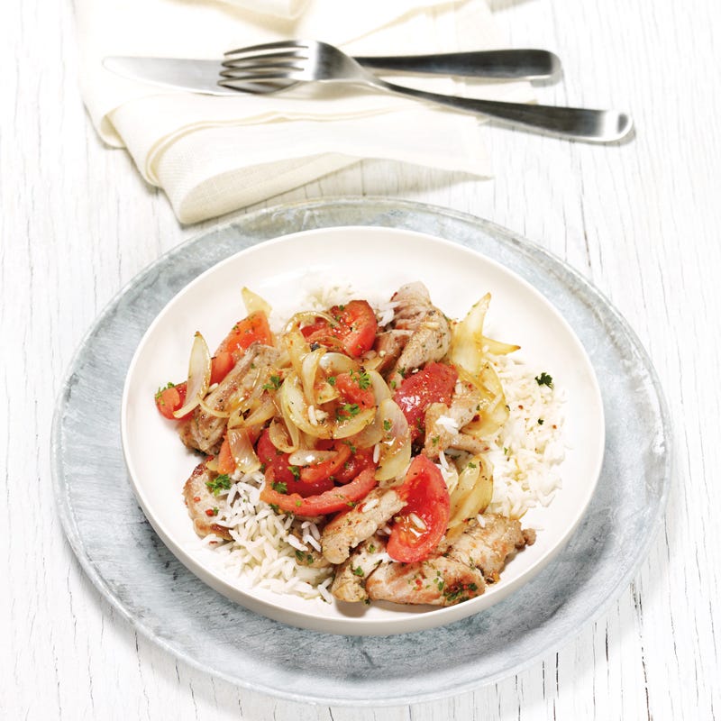 Foto Aromatisches Schweinefilet auf Tomaten von WW
