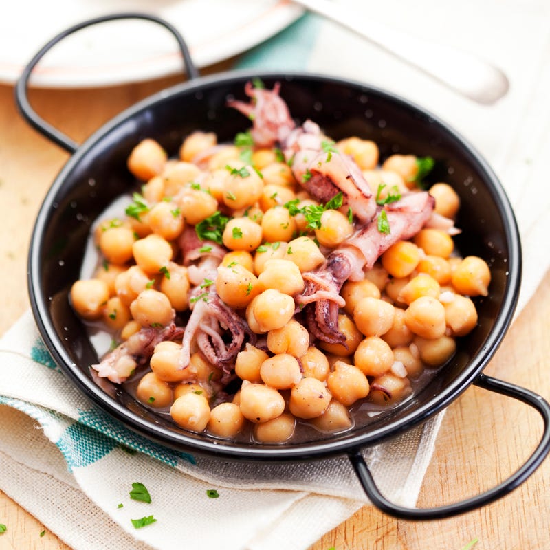 Foto Kichererbsen mit Baby-Calamari von WW