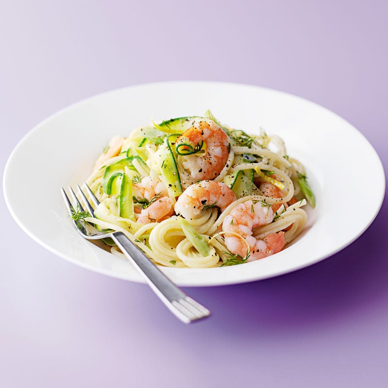 Foto Spaghetti mit Zucchini und Garnelen von WW