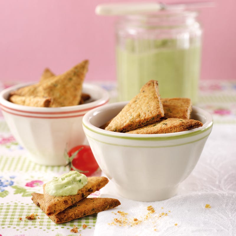 Bärlauchecken mit Tomaten