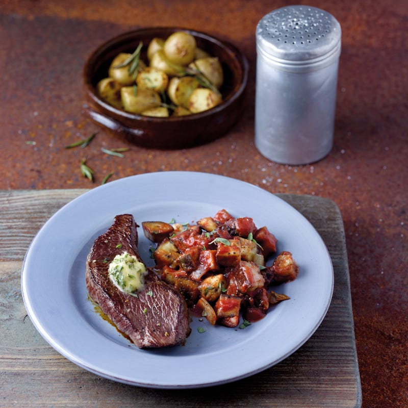 Foto Straußensteaks mit Auberginengemüse von WW