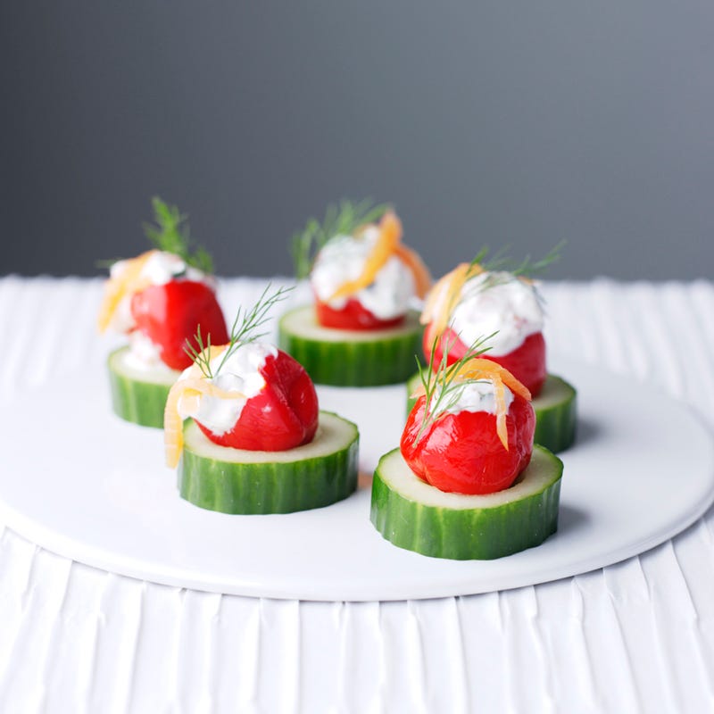 Foto Gurkencanapés mit Räucherlachscreme von WW