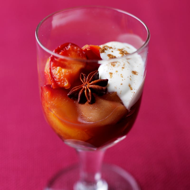 Foto Apfel-Pflaumen-Kompott mit Zimtjoghurt von WW